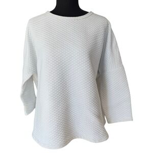 Tuckernuck White Quilted Boxy Sweatshirt / Sz XL/XXL
